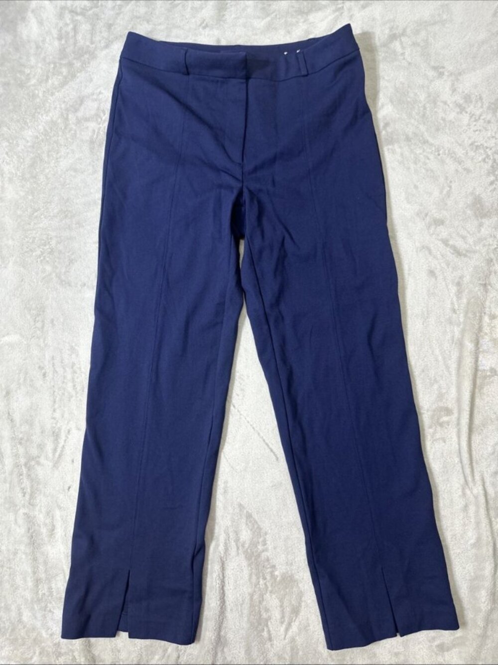 J.McLaughlin navy stretch ankle pants side slit women’s 8